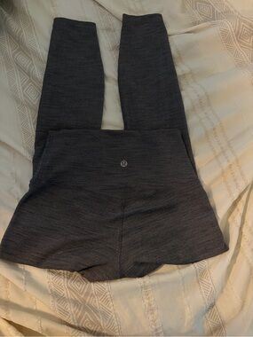 Lululemon Align Pant II 25" *Mini Heathered Herringbone Black Gray Sz 4